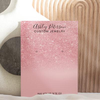Chic glitter pink sparkle jewelry earrings display