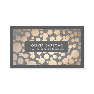 Chic Gold Circles Gray Trendy Designer