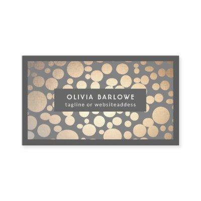 Chic Gold Circles Gray Trendy Designer