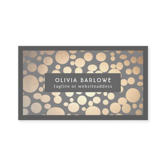 Chic Gold Circles Gray Trendy Designer