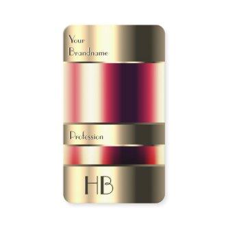 Chic Gold Glass Case Look Red Fluids with Monogram