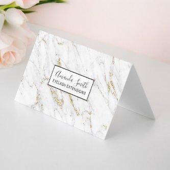 Chic gold glitter white marble elegant pattern