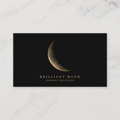 Chic Gold Mystical Moon Phase Black