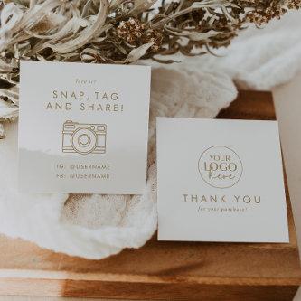 Chic Gold Typography Logo Social Media Snap Share Square