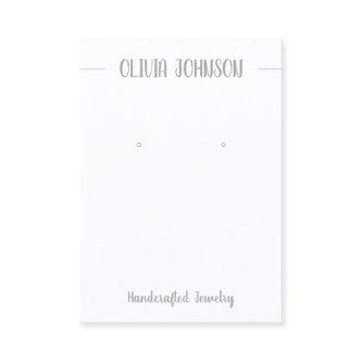 Chic Gray White Jewelry Earring Display