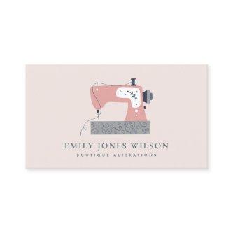 CHIC GREY PEACH BLUSH PINK SEWING MACHINE TAILOR