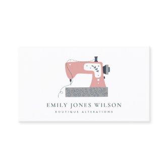 CHIC GREY PEACH BLUSH PINK SEWING MACHINE TAILOR