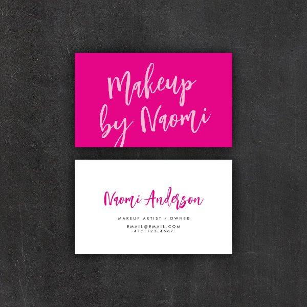 Chic Hot Pink + Modern Calligraphy Script