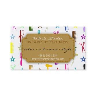 Chic Hues Multicolor Hair Beauty Appointment Card