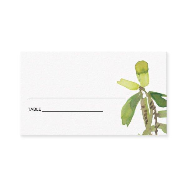 CHIC LEAFY WATERCOLOR FOLIAGE GREENERY PLACE CARDS