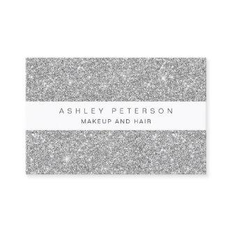 Chic makeup silver glitter sparkles sequins