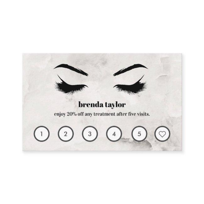 Chic Marble Browbar Eyelash Custom Loyalty