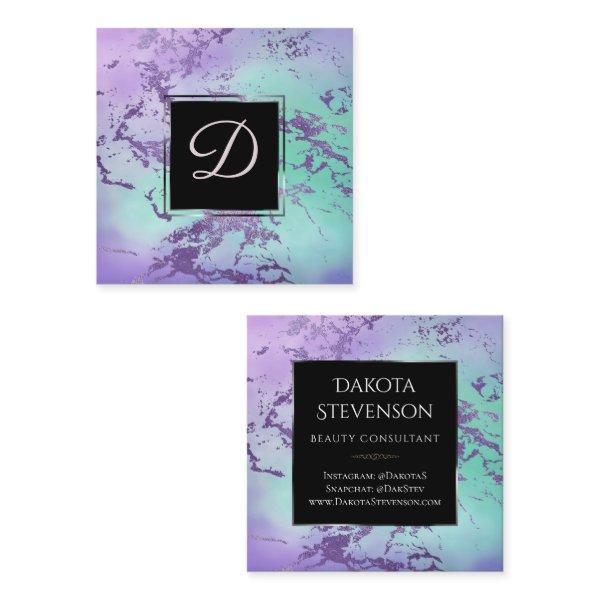 Chic Marble | Lavender Purple Mint Green Custom Square