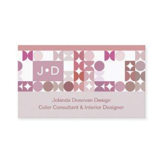 Chic Mauve Taupe Blush Pink Circles Art Pattern