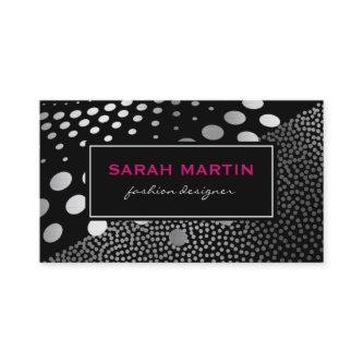 Chic Metallic Dots Pattern Black Label