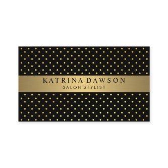 Chic Metallic Gold with Polka Dots