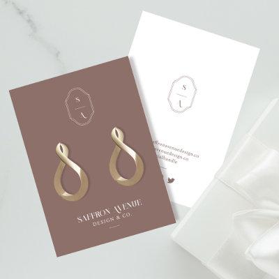 Chic Minimal Rose Custom Monogram Earring Display
