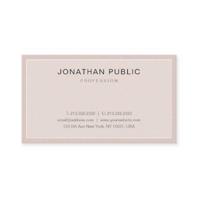 Chic Minimalist Design Modern Elite Plain Trendy