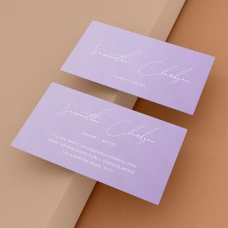 Chic Minimalist Hand-Lettered Blush Purple Script