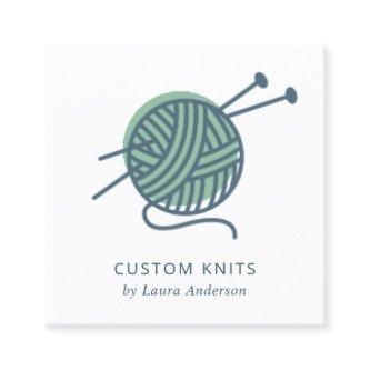 CHIC MINT GREEN NAVY GREY KNITTING WOOL YARN BALL SQUARE