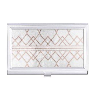 Chic Modern Faux Rose Gold Geometric Triangles Case For