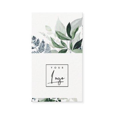 Chic Modern Green Leafy Tropical Foliage Fern Logo