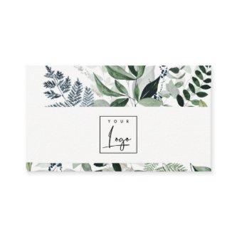 Chic Modern Green Leafy Tropical Foliage Fern Logo