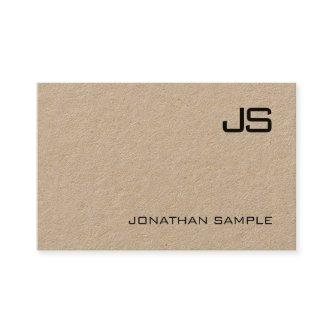 Chic Modern Monogrammed Kraft Paper Template