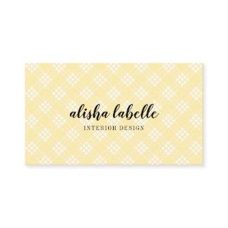 Chic & Modern Pale Yellow Plaid