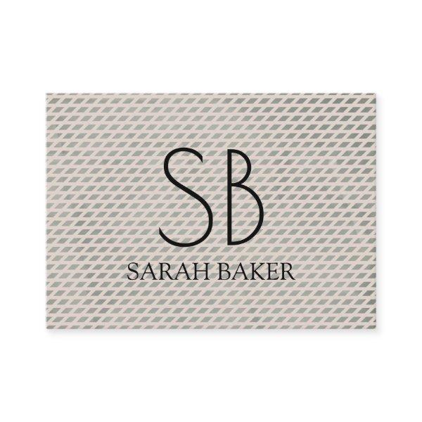 Chic Monogram Cross Hatch