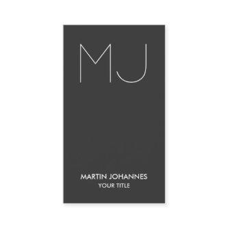 Chic Monogram Vertical Elegant Grey