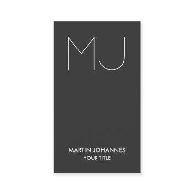 Chic Monogram Vertical Elegant Grey