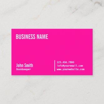 Chic Neon Pink Bookkeeper