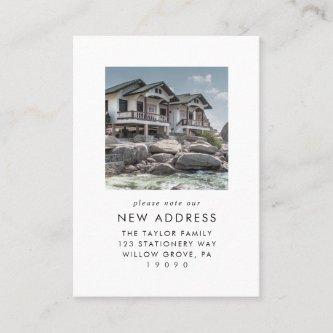 Chic New Home Photo Change of Address Insert Card