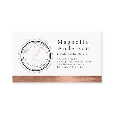 Chic Notary Loan Signing Stamp Rose Gold Foil