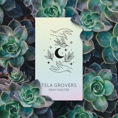 Chic Pastel Ombre Reiki Hands Chakra Healer