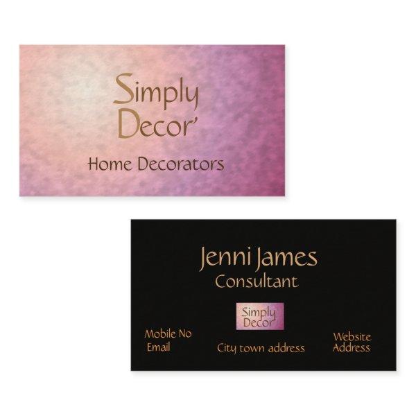 Chic Pink Orange Interior Decorator
