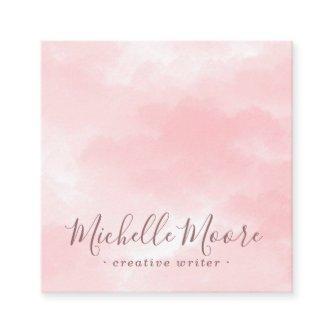 Chic pink watercolor elegant minimal professional square