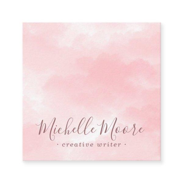 Chic pink watercolor elegant minimal professional square