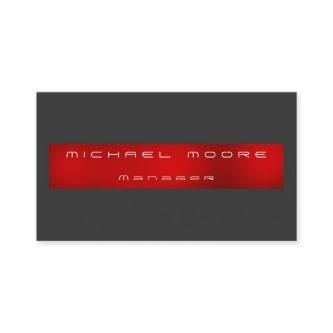 Chic Plain Gray Red Stripe Manager