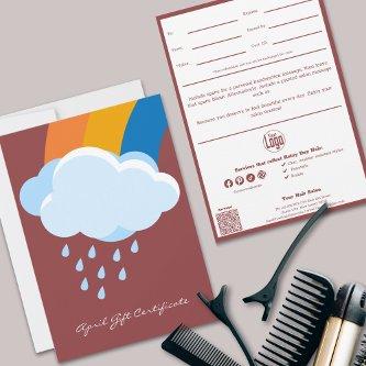 Chic QR Code Services Note April Gift Certificate