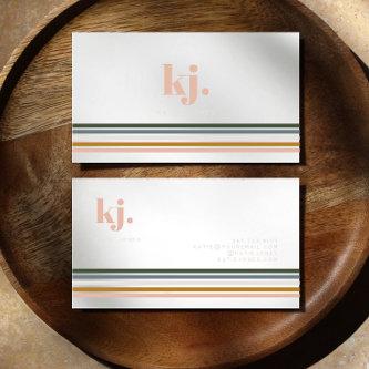 Chic Retro Stripes Monogram