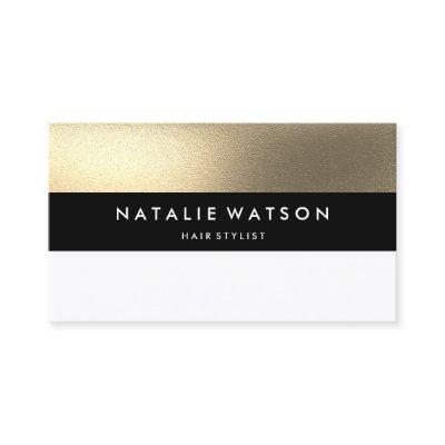 Chic Rough FAUX Gold Black Bar White Modern