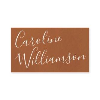 Chic Script Calligraphy Elegant Terracotta Texture