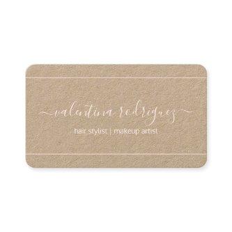 Chic Script Signature Blush Pink & Kraft Elegant