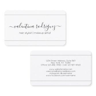 Chic Script Signature Elegant Modern Black & White