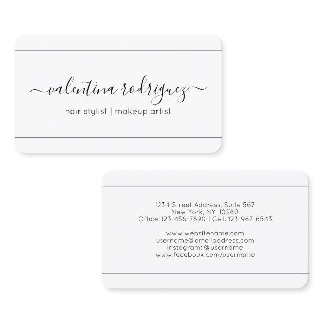 Chic Script Signature Elegant Modern Black & White
