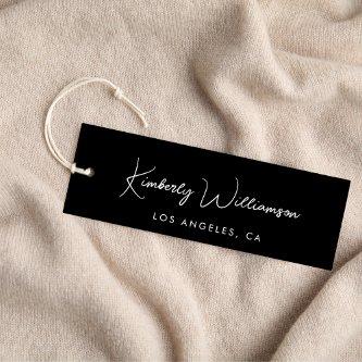 Chic Signature Script Black Hang Tag