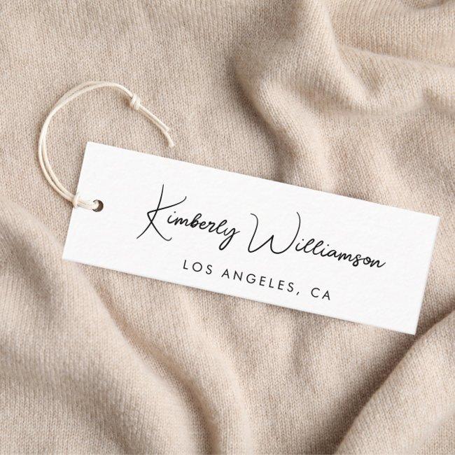 Chic Signature Script Hang Tag
