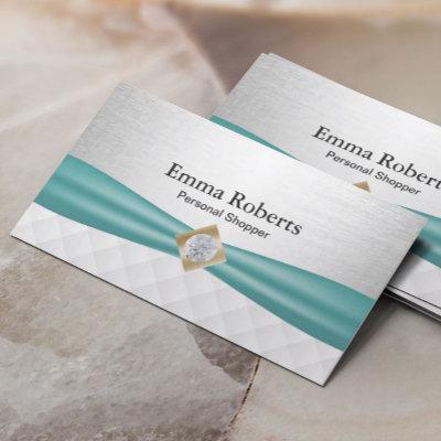 Chic Silver & Turquoise Ribbon Personal Shopper